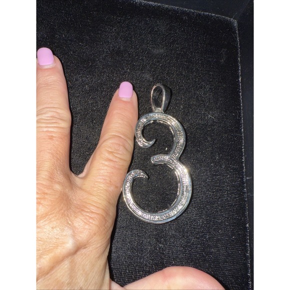 NEW!! Silver Tone CZ Letter Initial "E" Pendant‎ Necklace Key Fob  4383 - Picture 5 of 5